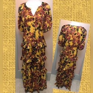 Taylor Floral Tiered Ruffle Maxi Dress